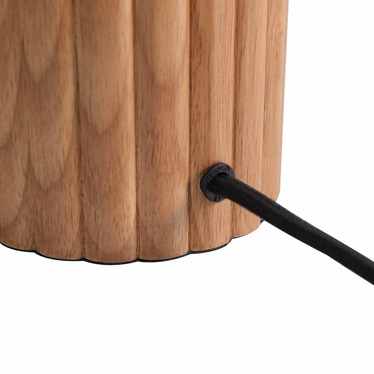 Tambo Accent Table Lamp in Ash and Brass with Warm Glow