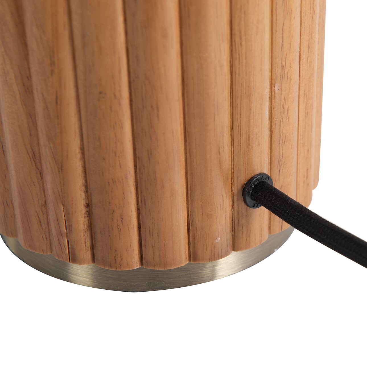 Tambo Table Lamp in Ash and Brass with Soft Ambient Glow