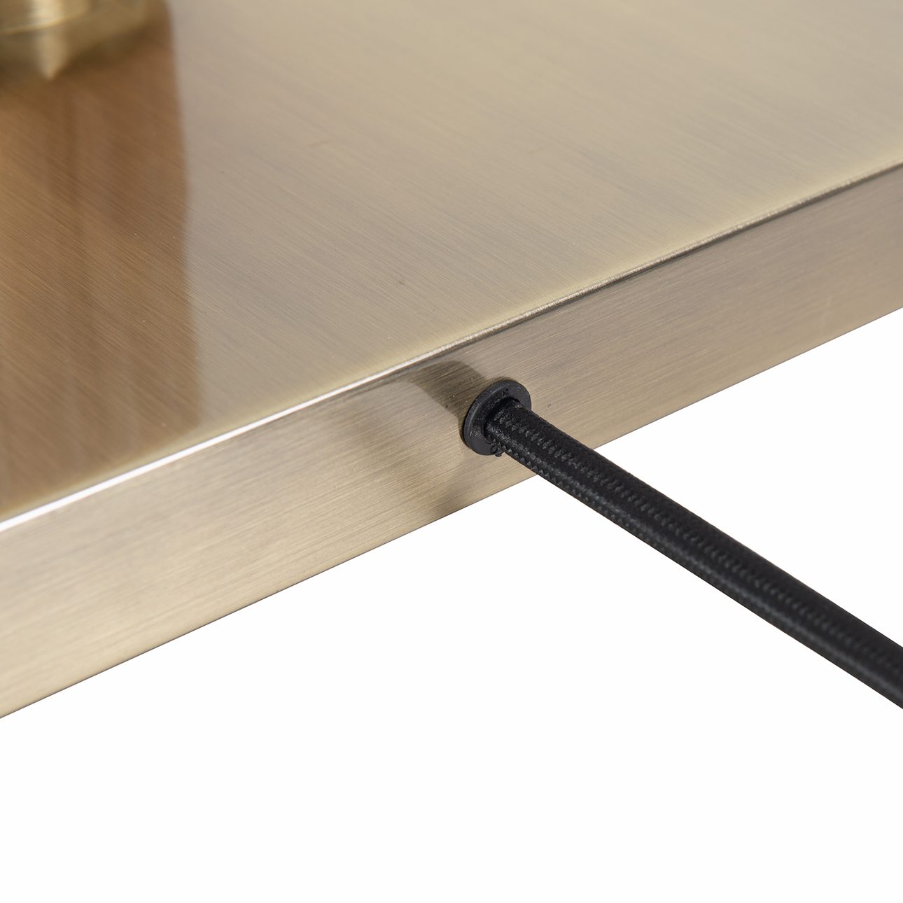 Tambo Walnut Floor Lamp with Brass Accent