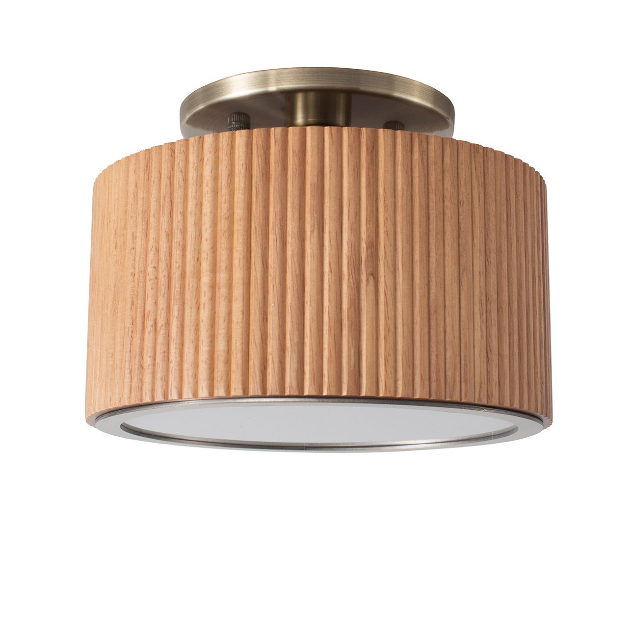 Tambo Semi-Flush Mount Ceiling Light - Natural Ash 7.25" Diameter