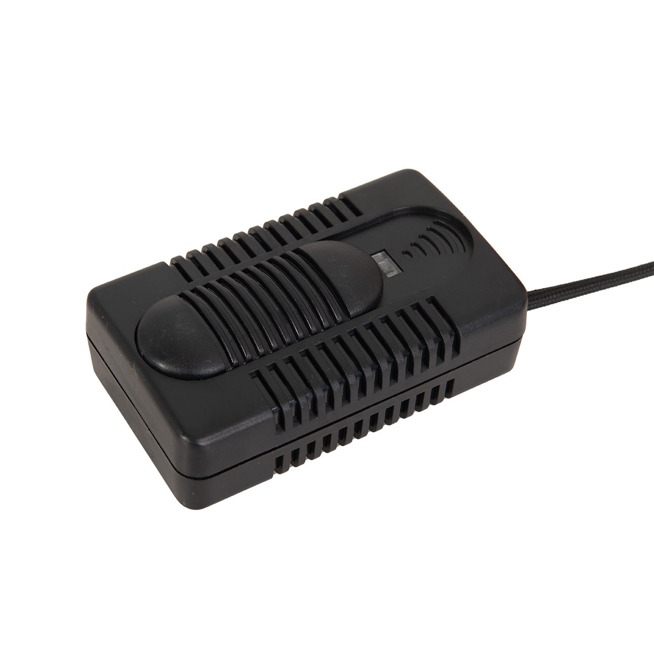 Tambo Arc Floor Lamp - Natural Ash Wood Finish, Weathered Brass, Tambour base, White Linen Shade, Dimmer