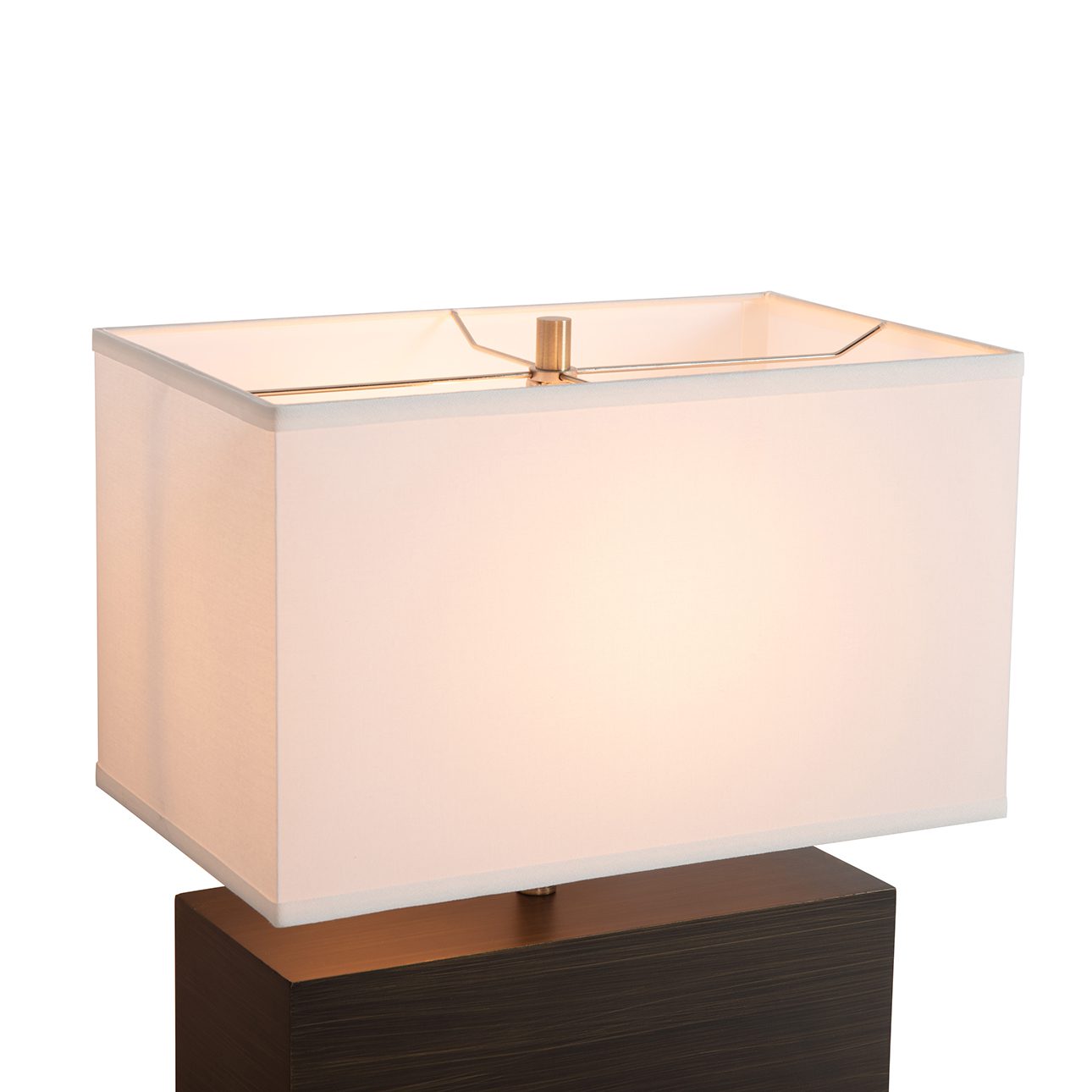 Zen Reclining Table Lamp in Gilded Ebony and Brass with Night Light