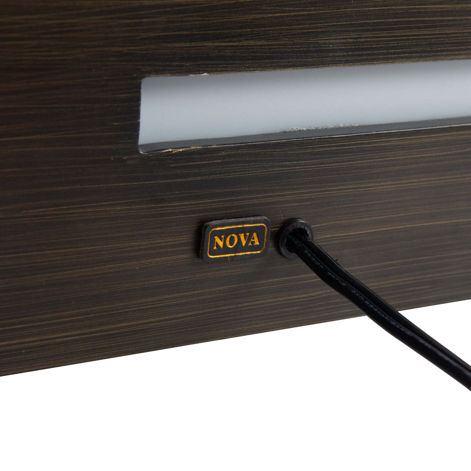 Zen Standing Floor Lamp with Night Light in Gilded Ebony Brass