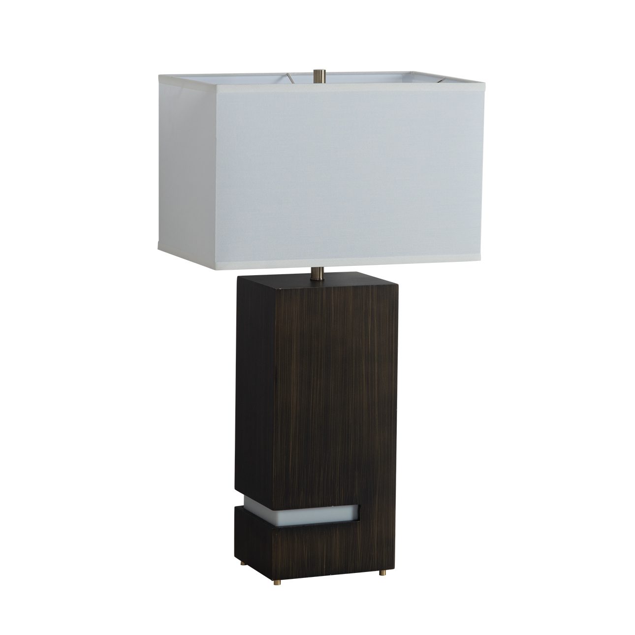 Zen Standing Floor Lamp with Night Light in Gilded Ebony Brass