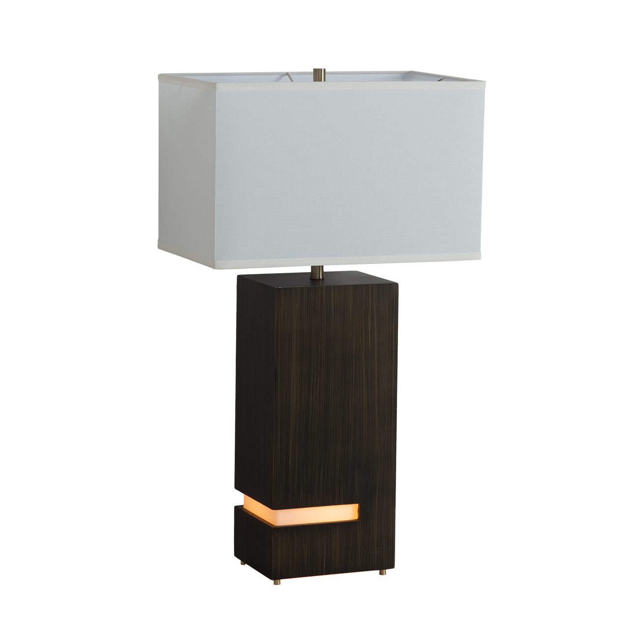 Zen Standing Floor Lamp with Night Light in Gilded Ebony Brass