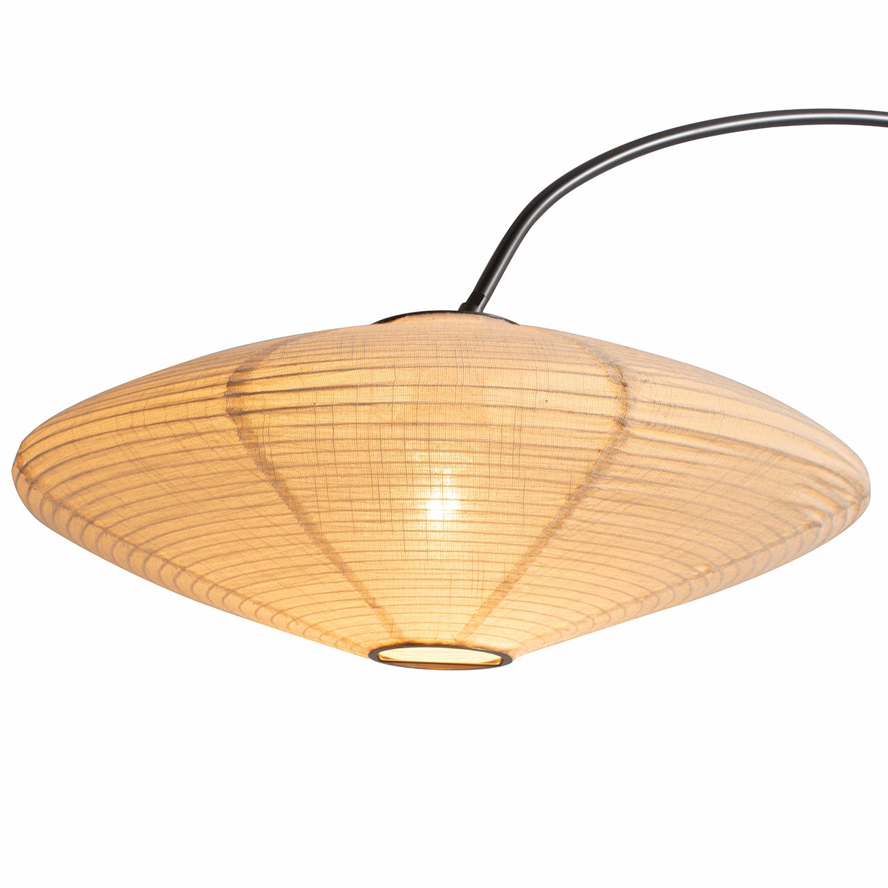 Roswell Arched Floor Lamp with Paper Style Linen Shade