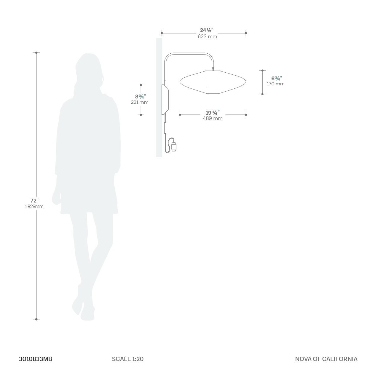 Roswell Wall Sconce with Warm Linen Shade