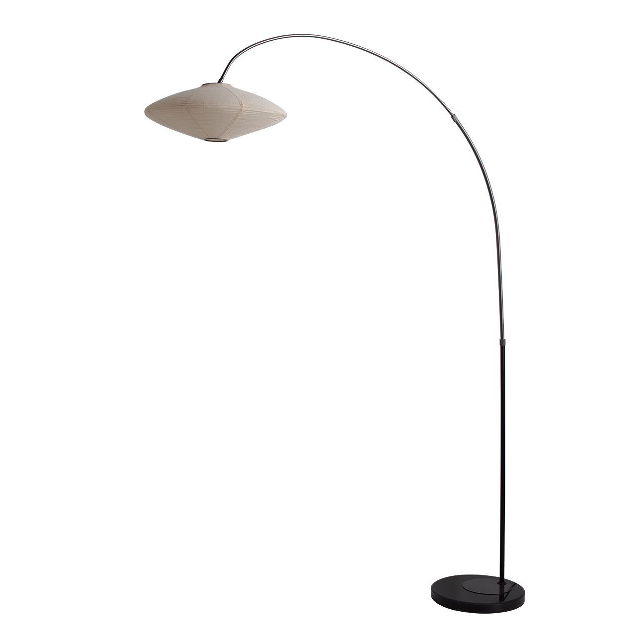 Roswell Arched Floor Lamp with Paper Style Linen Shade