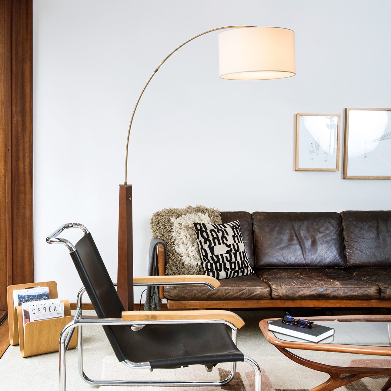 Taper One Light Arc Floor Lamp with Modern Curve