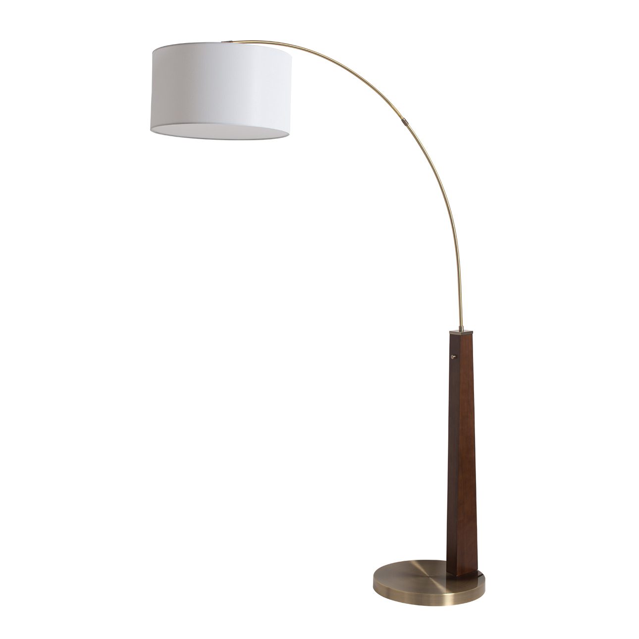 Taper One Light Arc Floor Lamp with Modern Curve