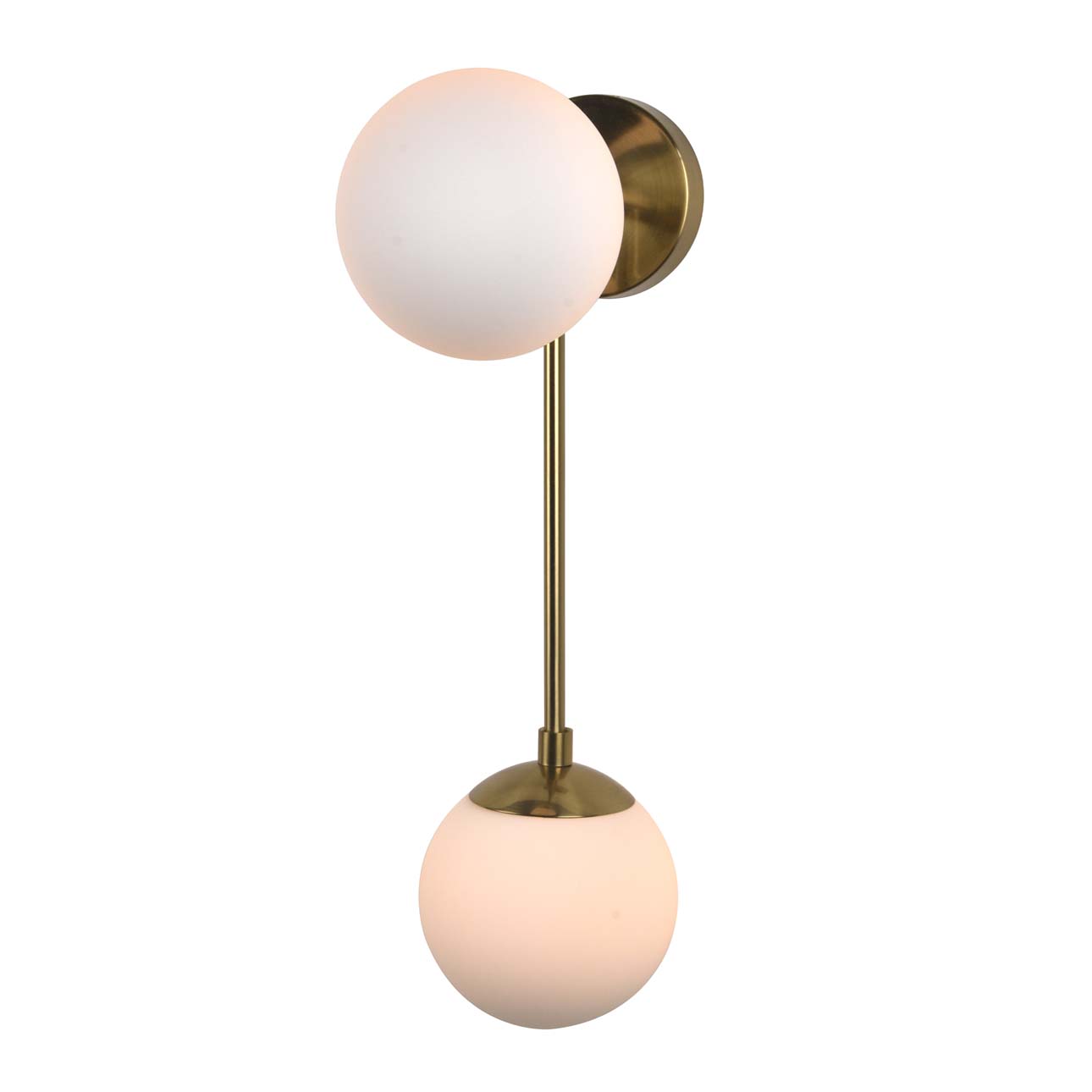 Duo Contemporary LED Wall Sconce in Brushed Brass