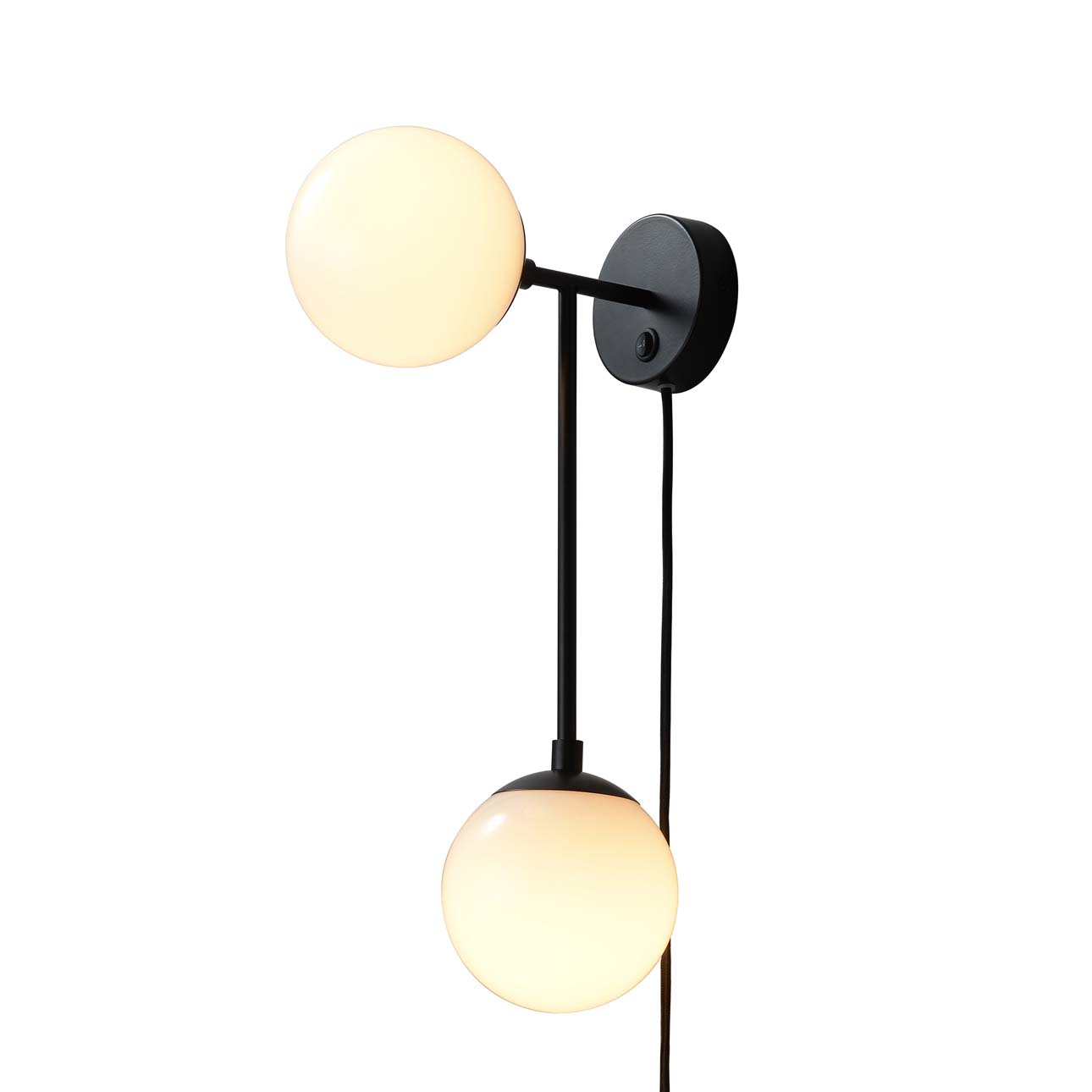 Duo LED Contemporary Wall Sconce in Matte Black