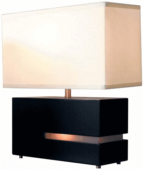 Zen Reclining Table Lamp with Night Light - Dark Brown