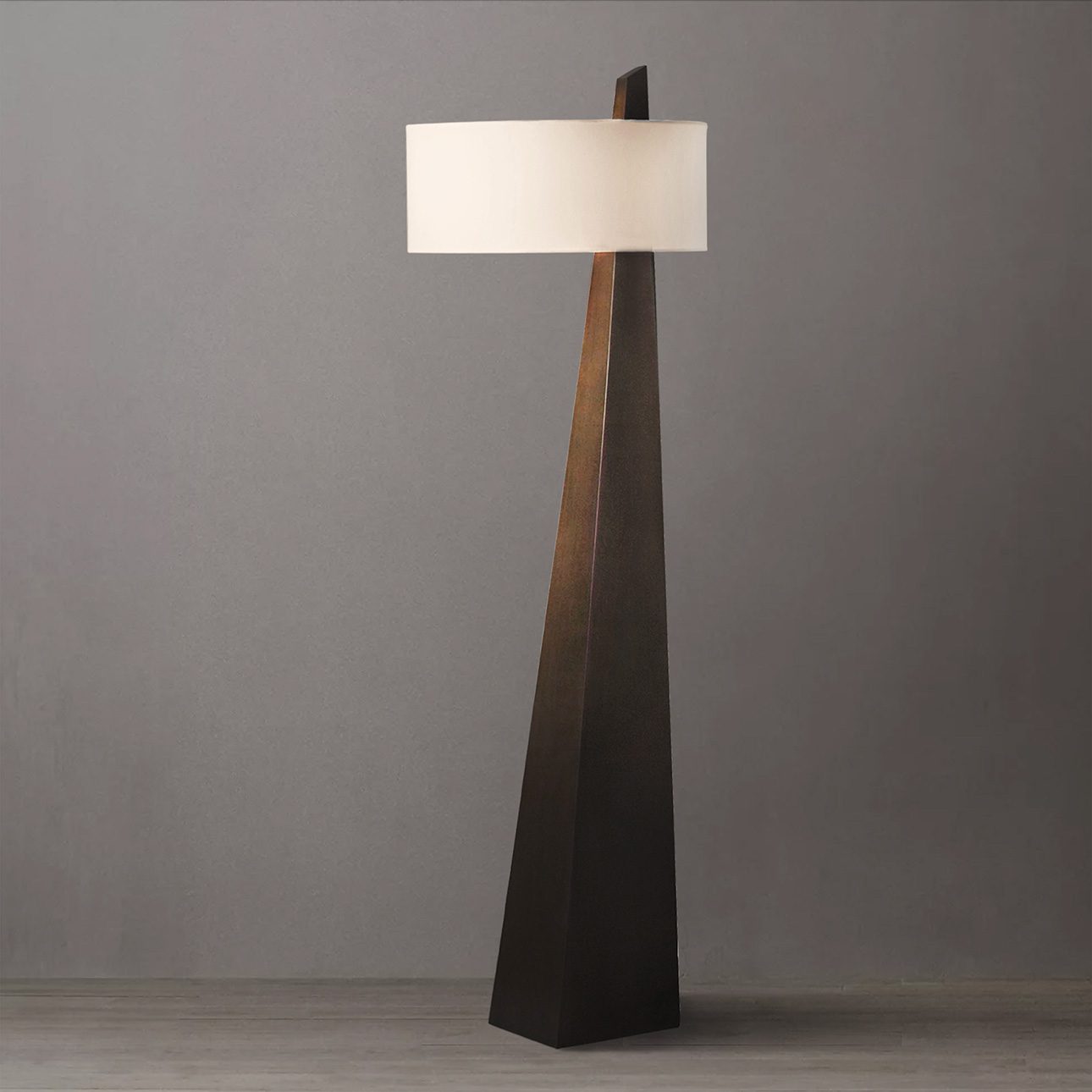 Obelisk Floor Lamp - Dark Walnut