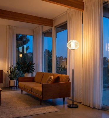 Bloom Torchiere Floor Lamp in Black Nickel with Satin White Shade and Black Marble Base