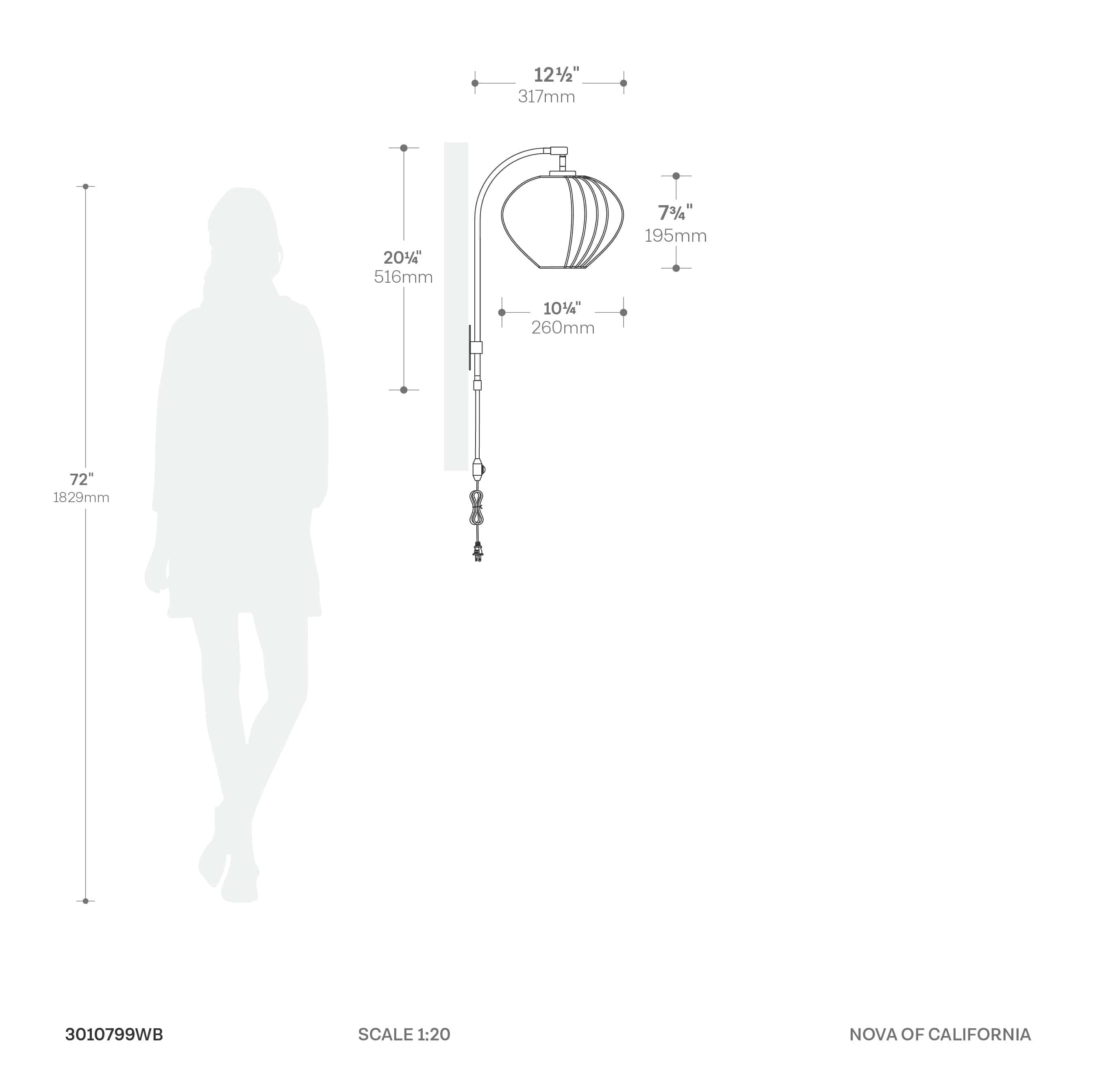 Bloom Plug-in Wall Sconce