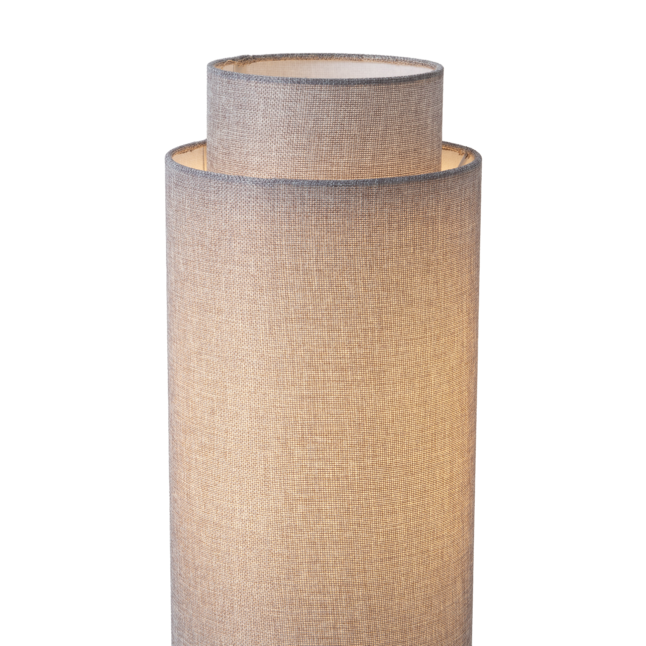 Lollipop Table Lamp in Black Nickel with Cashmere Gray Linen Shade