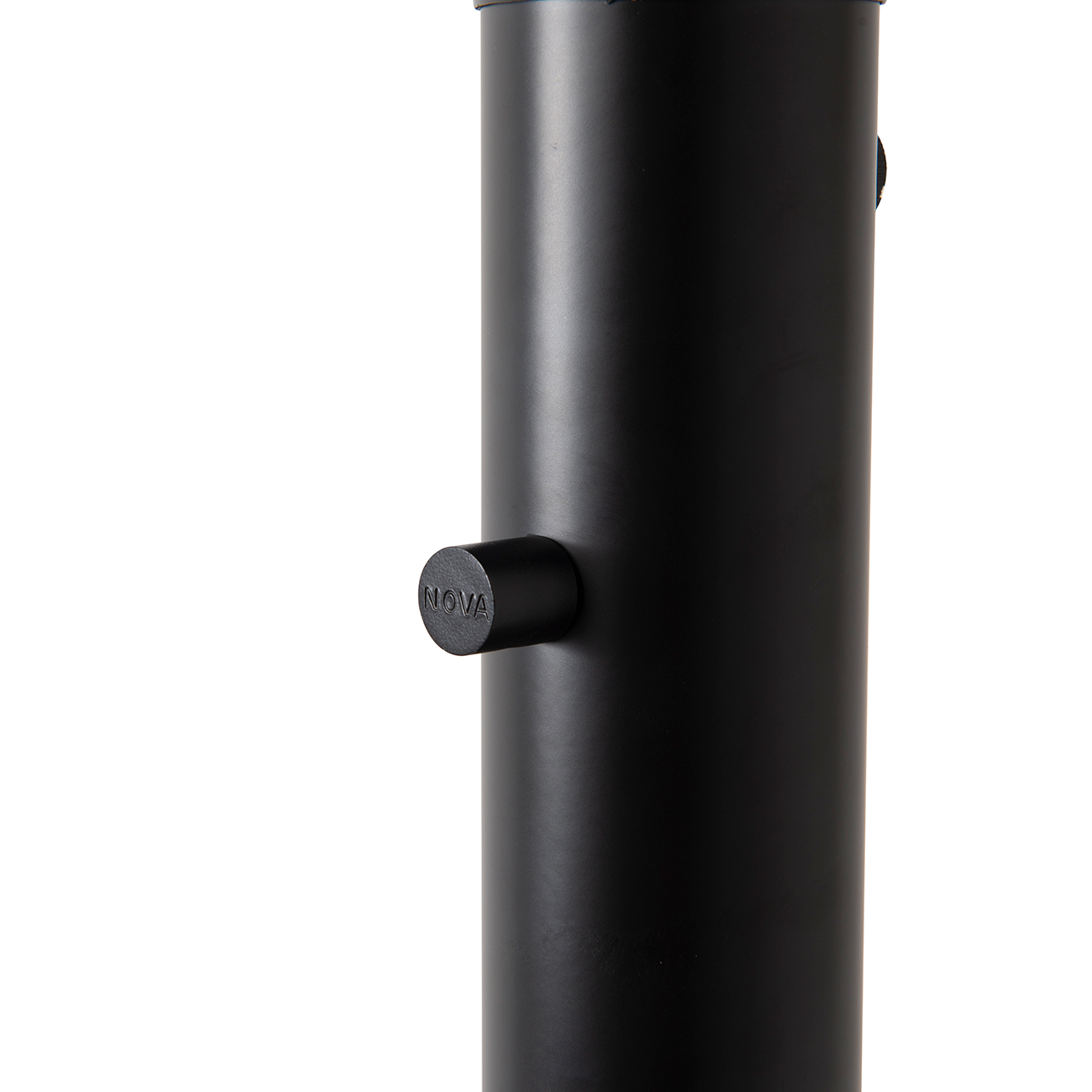 Lodi One Light Arc Floor Lamp in Matte Black Walnut and Gold Leaf