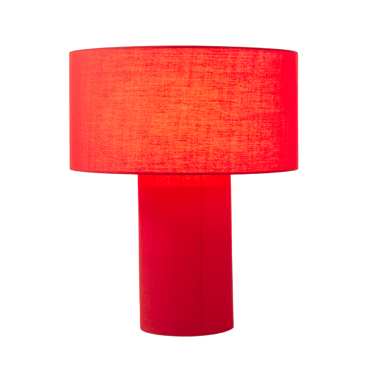 Moonlight Table Lamp - Crimson Red Linen Shade