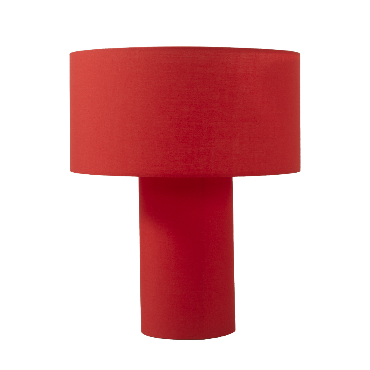 Moonlight Table Lamp - Crimson Red Linen Shade