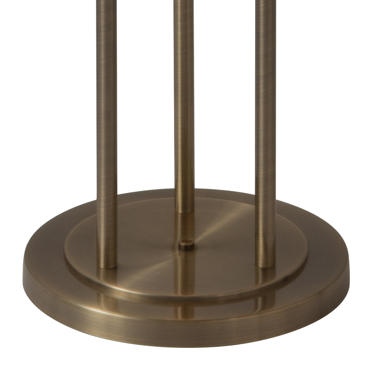 Willows Accent Floor Lamp in Weathered Brass with Opal Glass and Foot Dimmer