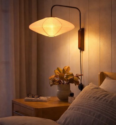 Roswell Wall Sconce with Warm Linen Shade